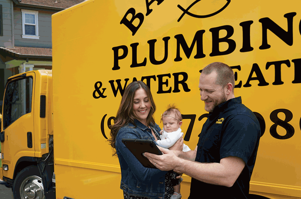 Barnett plumbing serving a customer